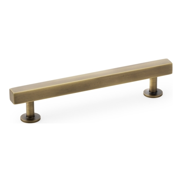 AW815-128-AB • 128mm c/c • Antique Brass • Alexander & Wilks Square T-Bar Cabinet Pull Handle